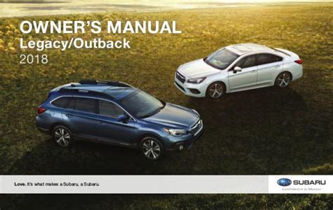 2018 Subaru Legacy Owners Manual